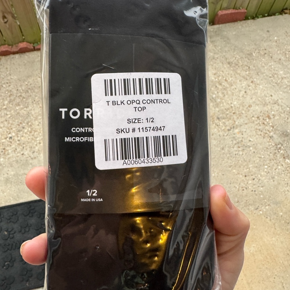 Torrid Black Opaque Control Top Tights Size 1/2 NWT